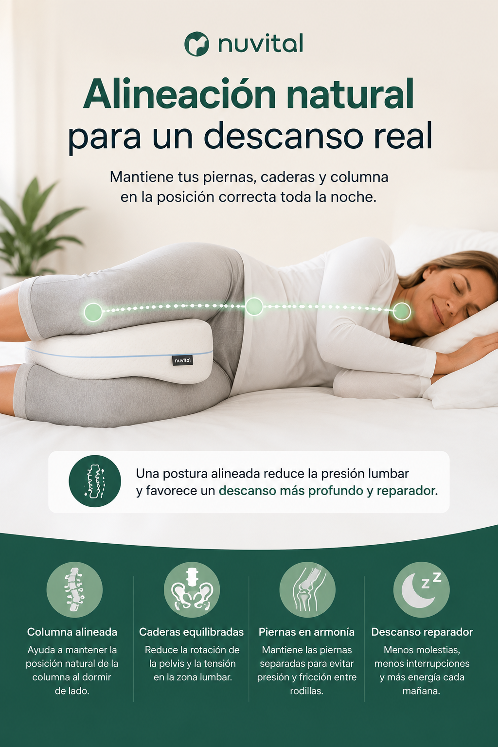 Nuvital Align. Despierta con menos tensión lumbar cada mañana