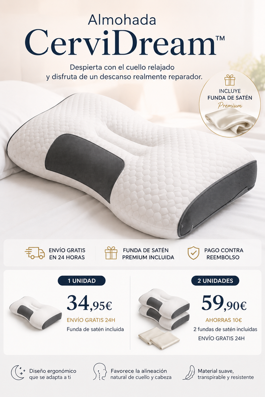 CerviDream Despierta con el cuello relajado y disfruta de un descanso realmente reparador.